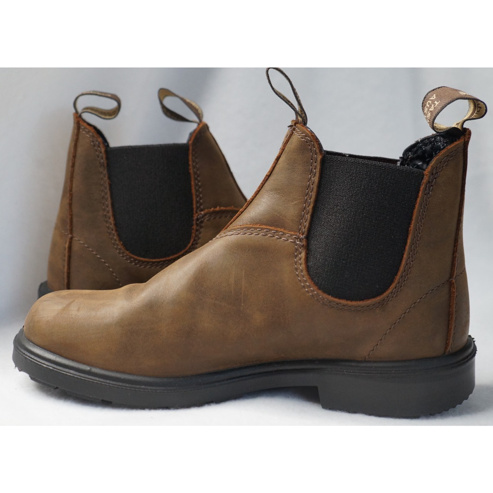 BLUNDSTONE Kids’ Series #565 Rustic Brown Leather Chelsea Boots AU 2 US -3.5 - Picture 8 of 11